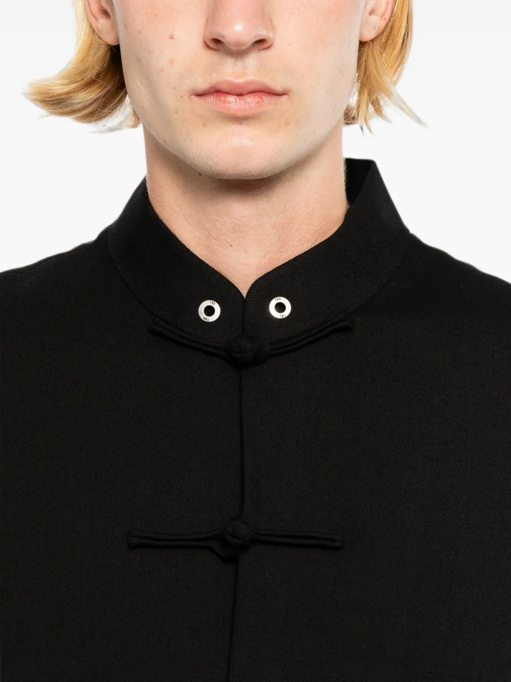 TEAM WANG design Mouwloos jack met kikkersluiting Zwart