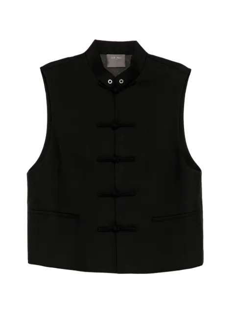 TEAM WANG design frog-fastening sleeveless jacket 