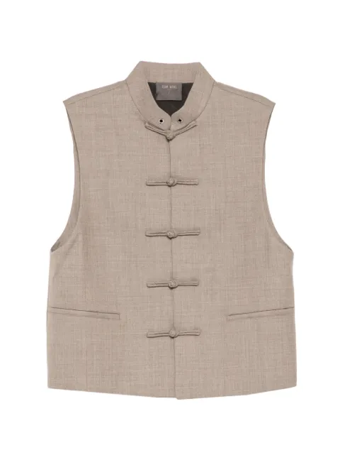 TEAM WANG design frog-fastening sleeveless jacket