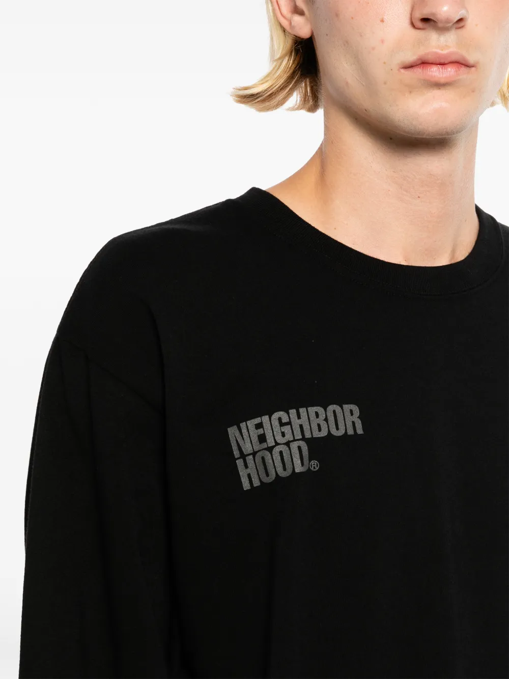 Yohji Yamamoto x Neighborhood T-shirt met lange mouwen Zwart