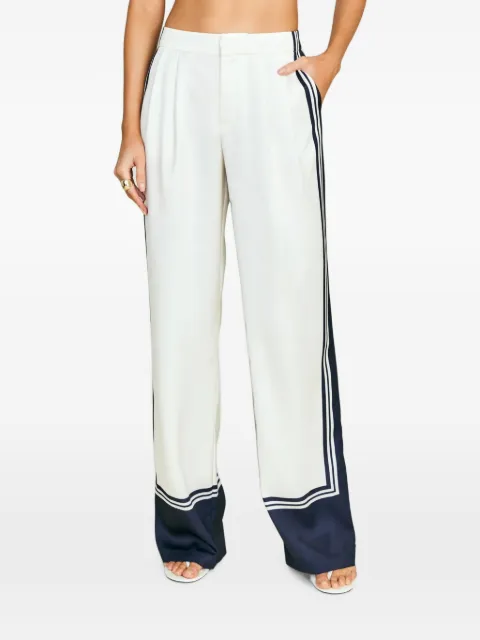 SEROYA Marlowe tile-print trousers