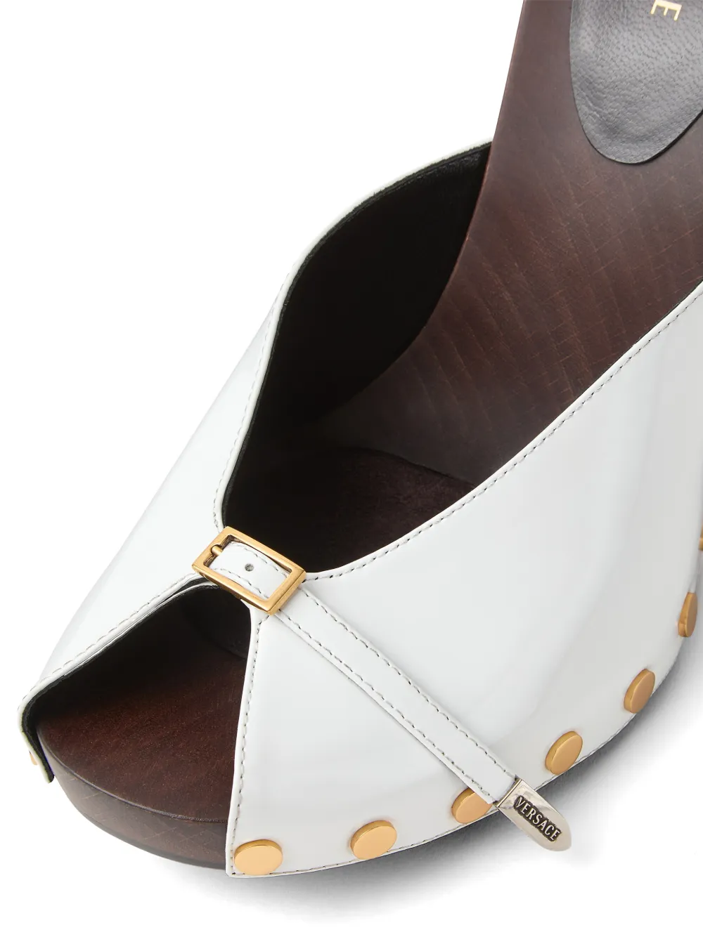 Versace Sassi gelakte klompen Wit