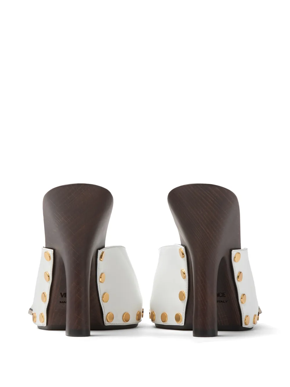 Versace Sassi gelakte klompen Wit