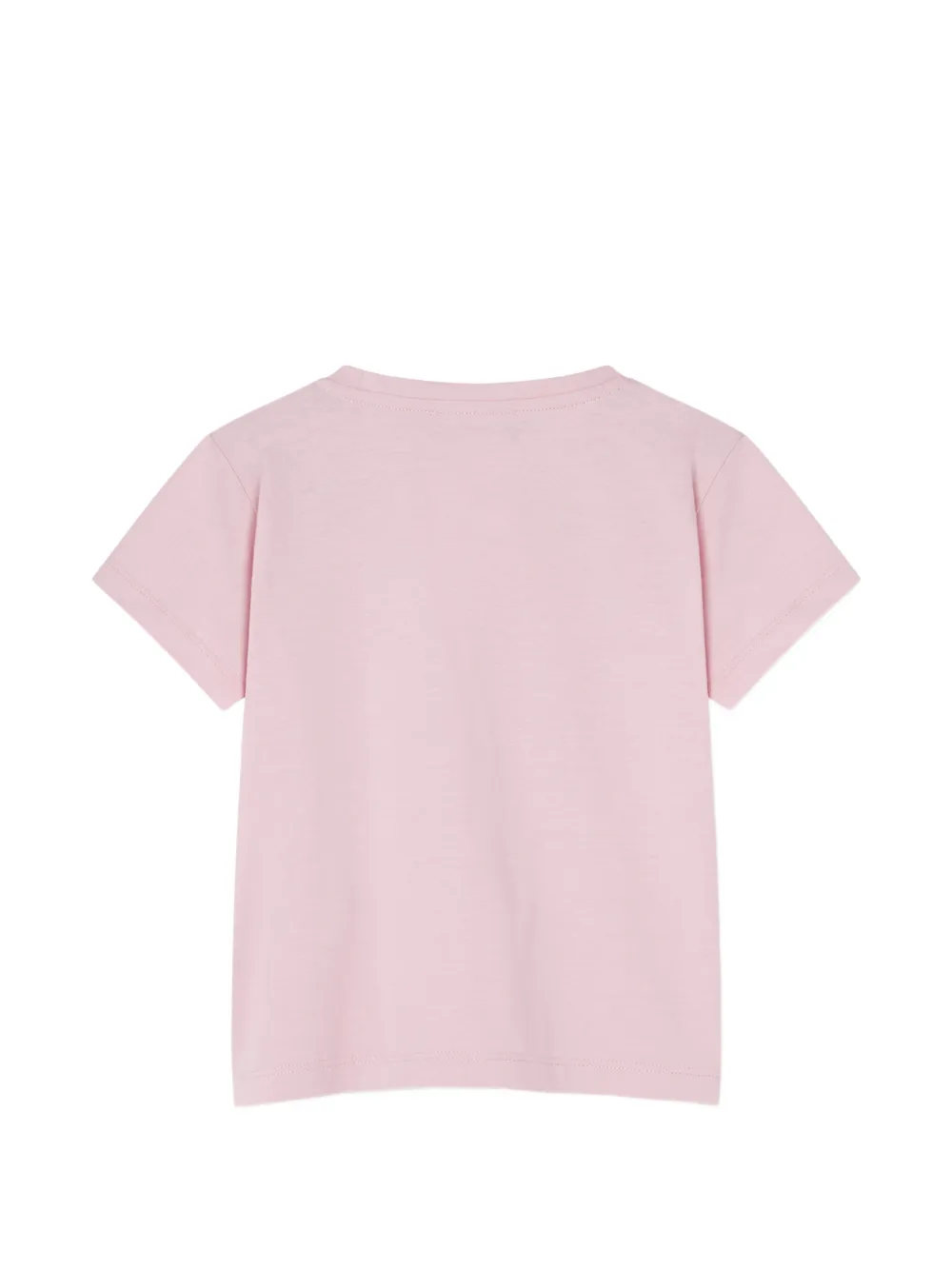 Versace Kids Katoenen-jersey T-shirt met print Roze