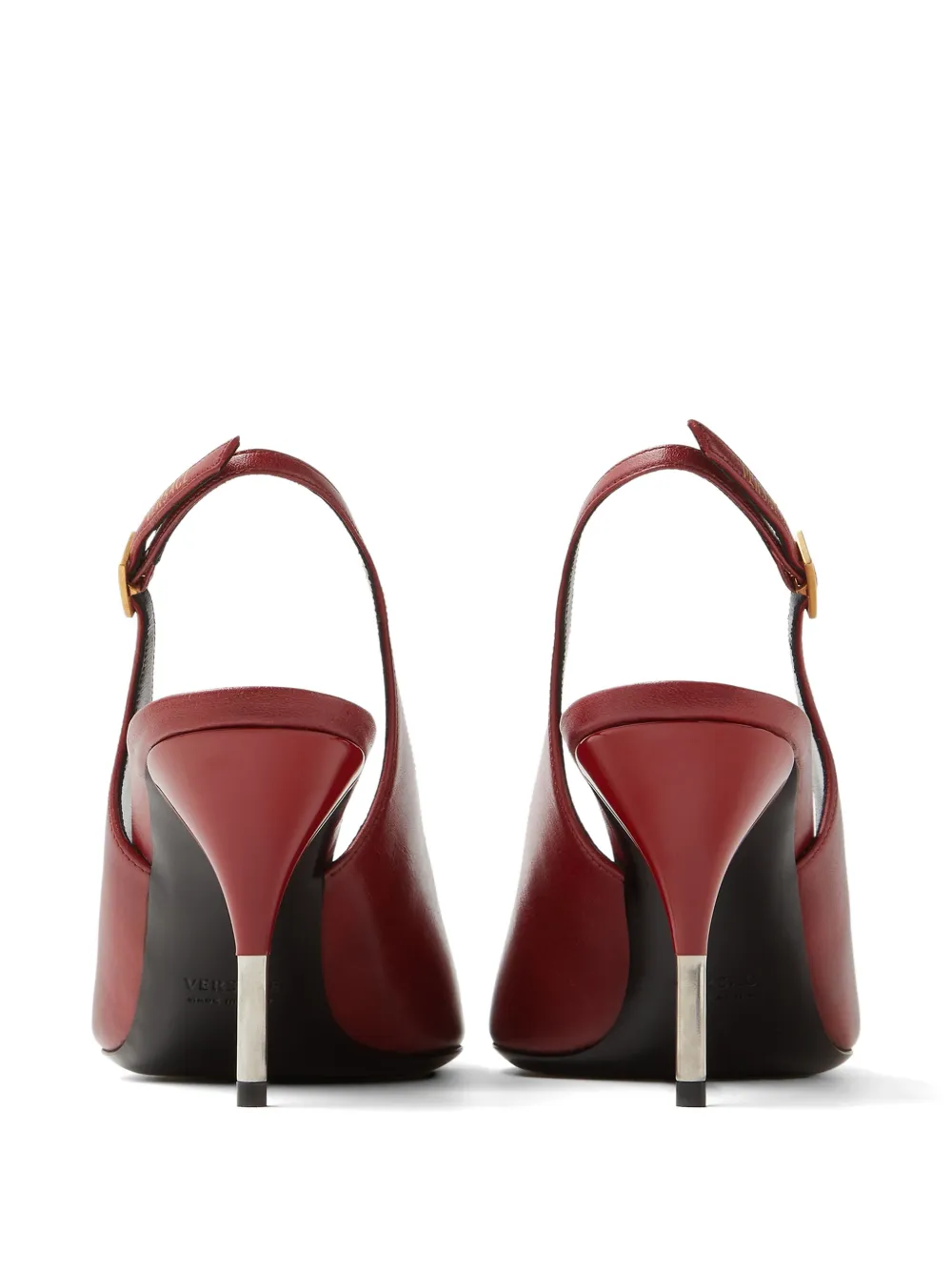 Versace Nyx leren slingback pumps Rood