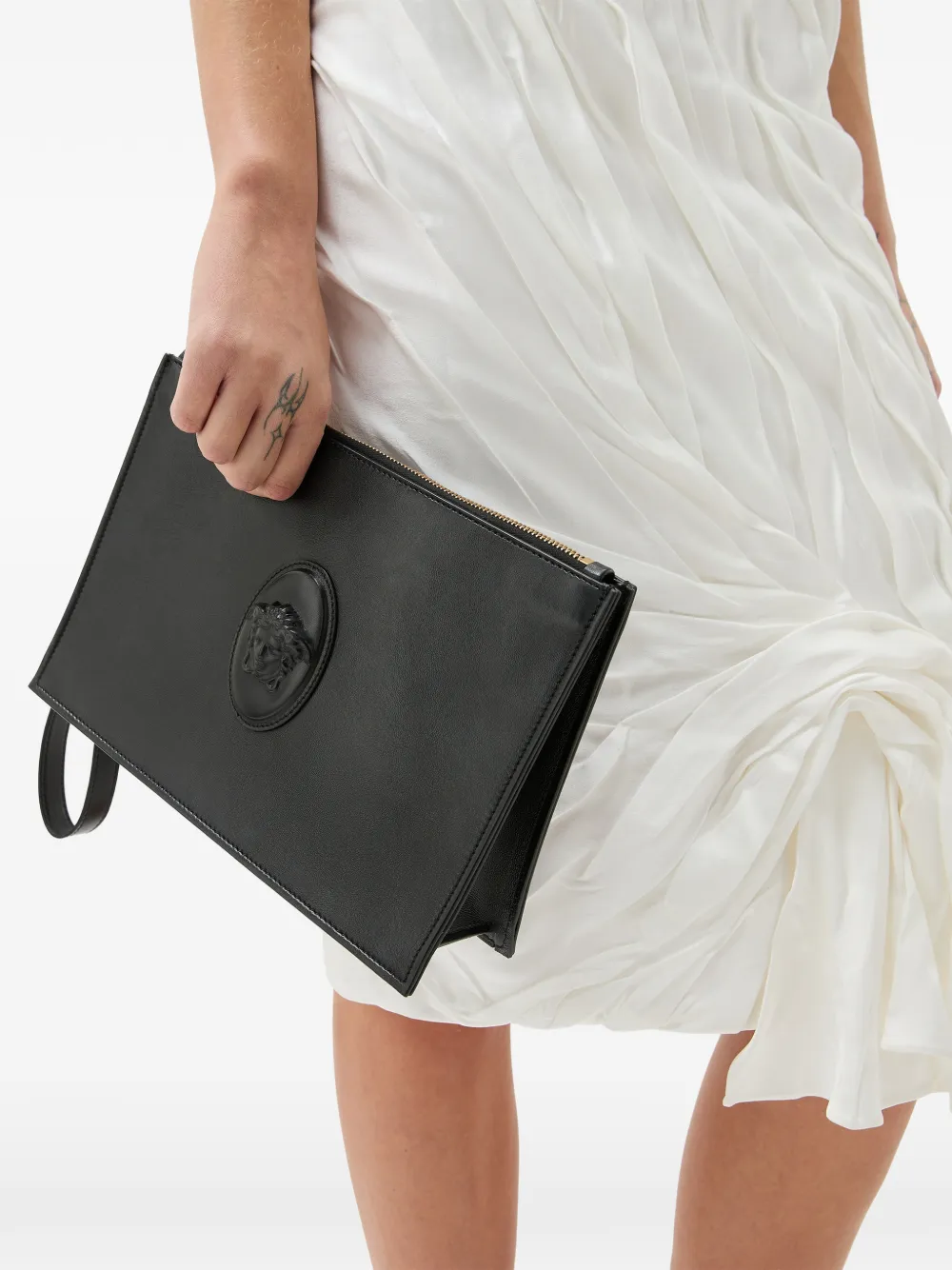 Versace Lou leren buidel Zwart