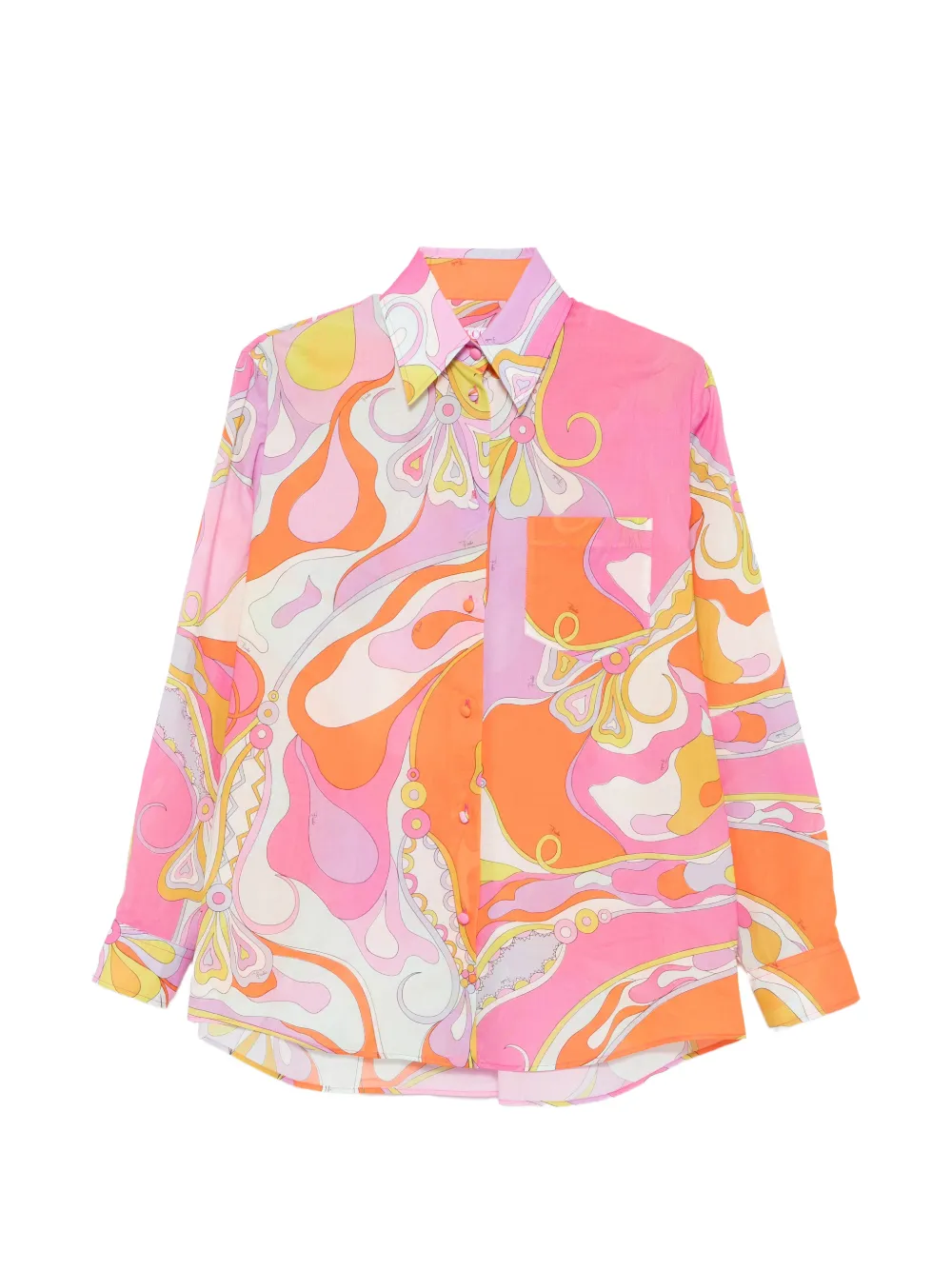 PUCCI Iride-print silk shirt - Rosa