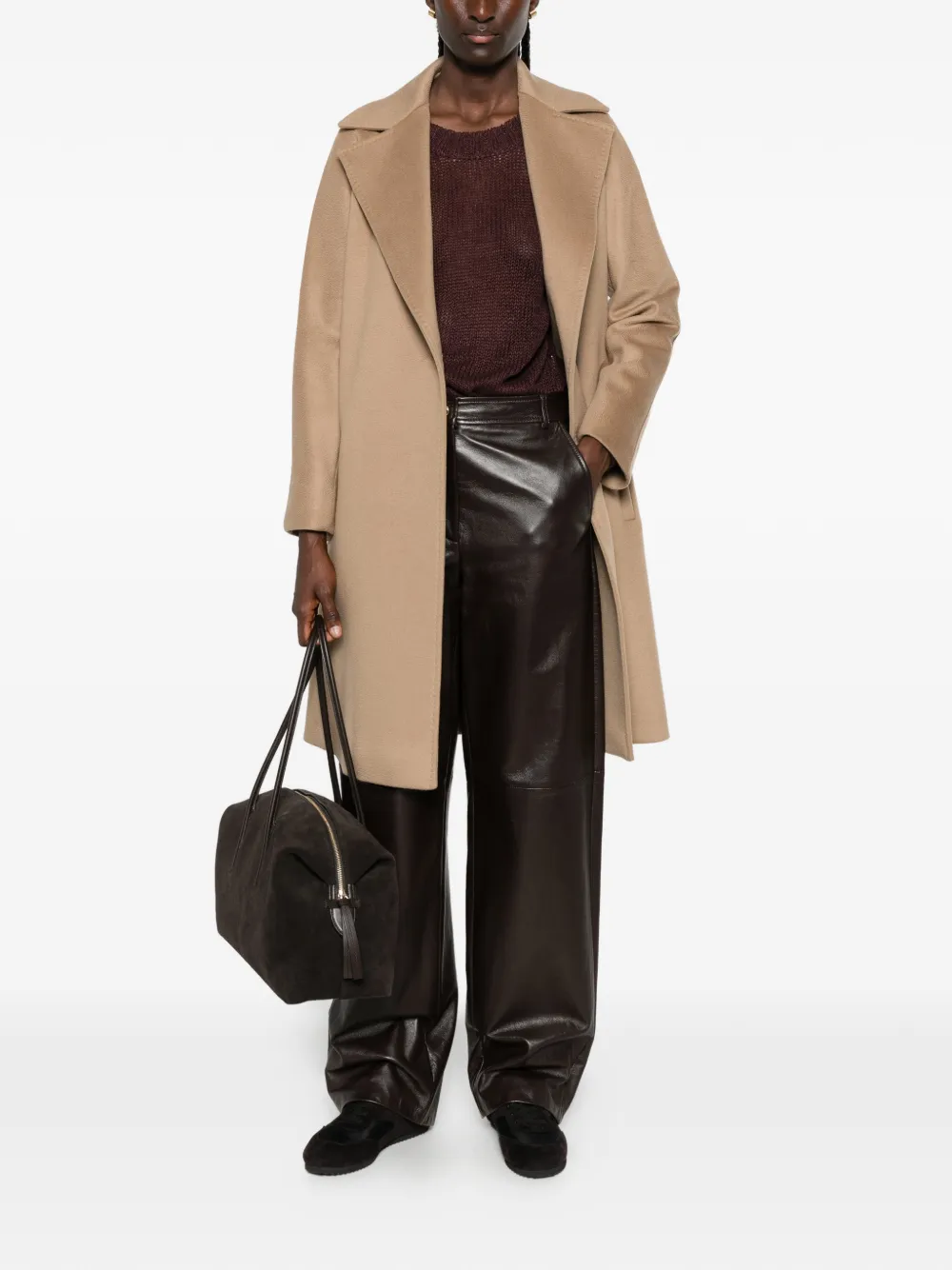 Max Mara Dravenna jas met gekerfde revers Beige