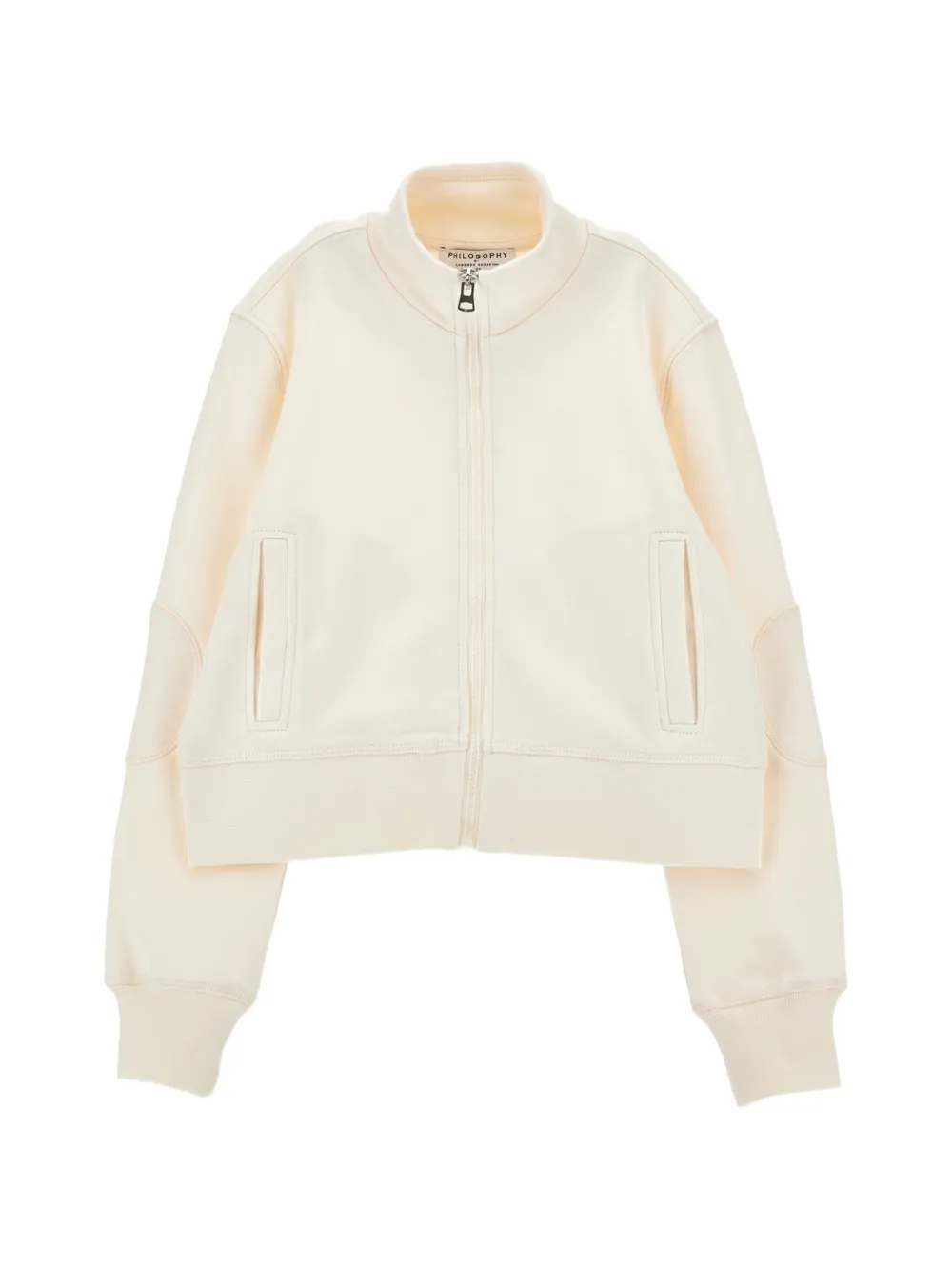 Philosophy Di Lorenzo Serafini Kids Felpa con logo ricamato e zip - Toni neutri