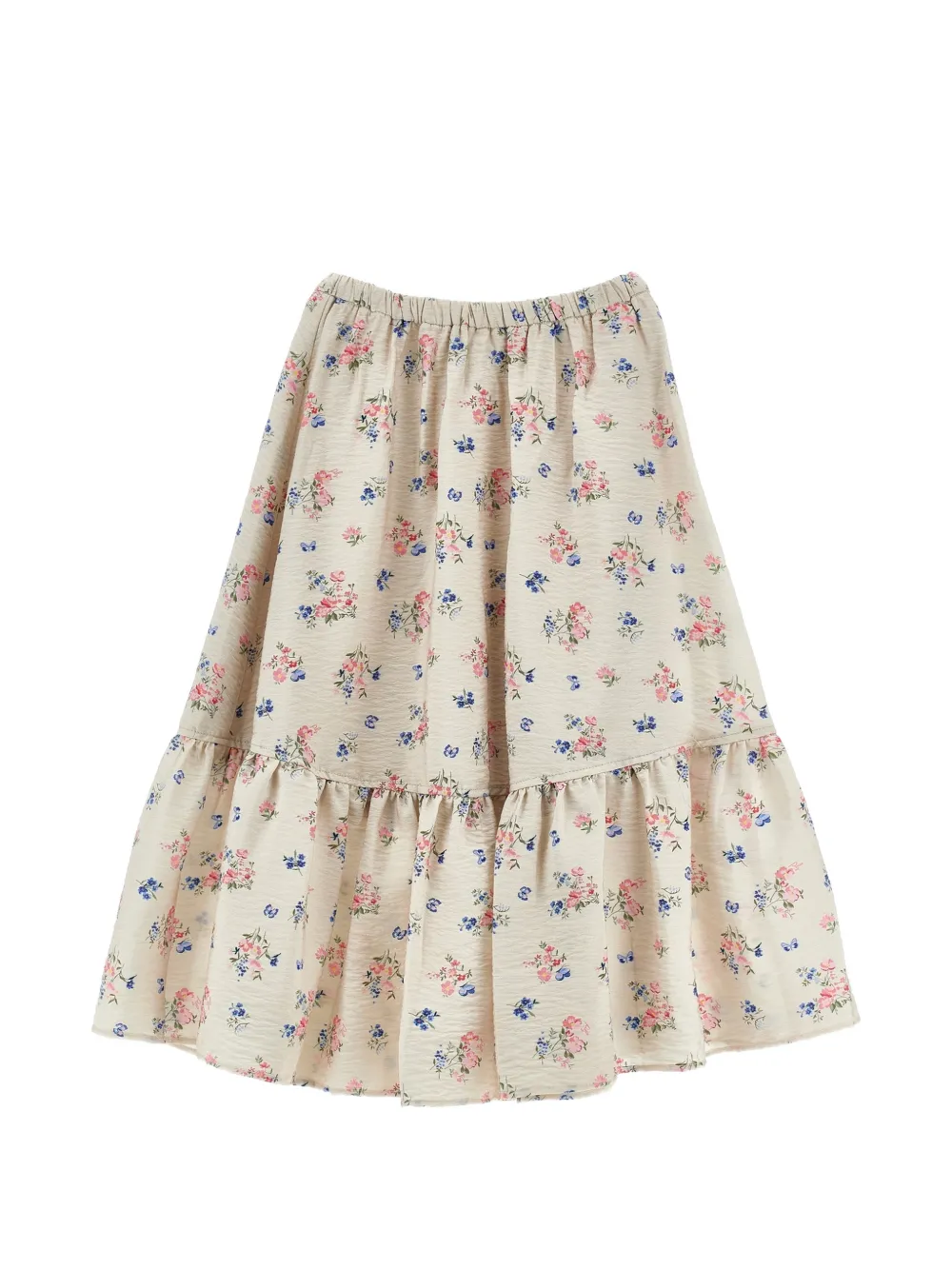 Philosophy Di Lorenzo Serafini Kids Rok met bloemenprint en ruches Beige