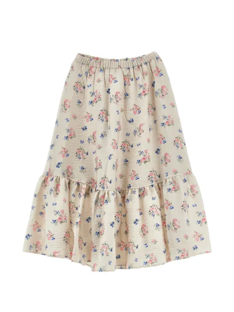 Philosophy Di Lorenzo Serafini Kids Saia floral com babados na barra
