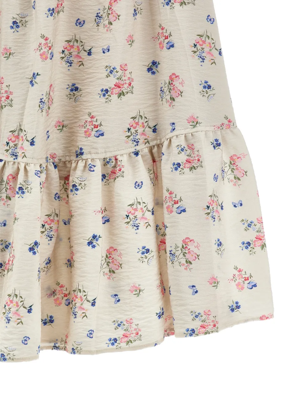 Philosophy Di Lorenzo Serafini Kids Rok met bloemenprint en ruches Beige
