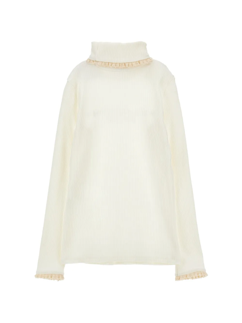 Philosophy Di Lorenzo Serafini Kids logoprinten trui met kanten afwerking Wit