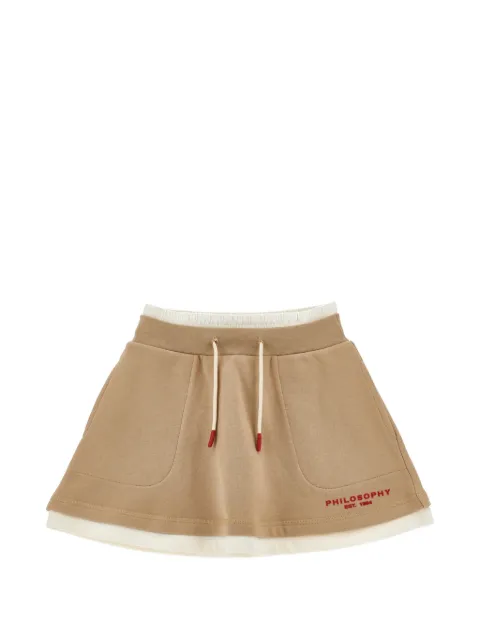 Philosophy Di Lorenzo Serafini Kids falda a capas con logo estampado