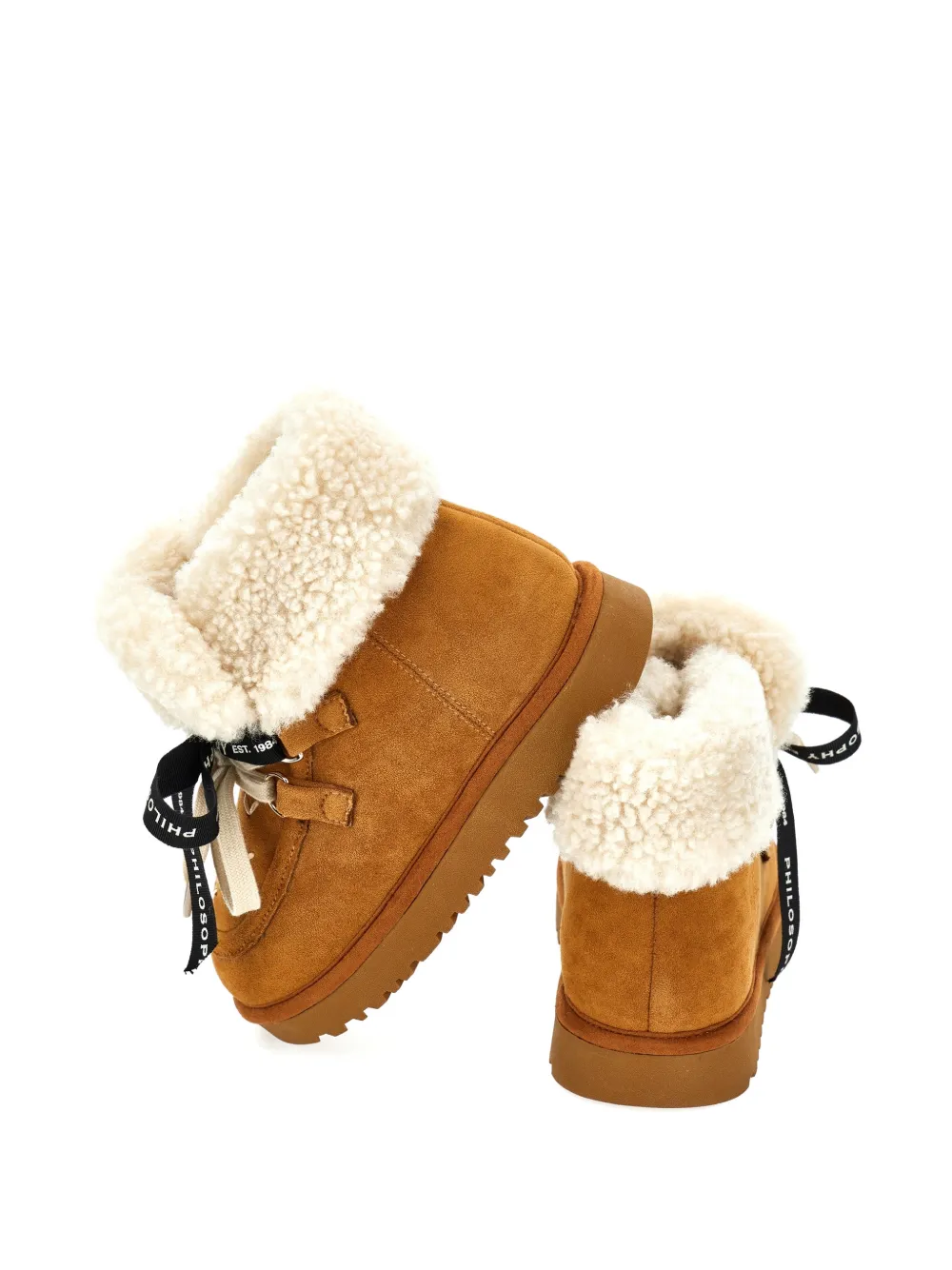 Philosophy Di Lorenzo Serafini Kids Veterlaarzen met lammy afwerking Bruin