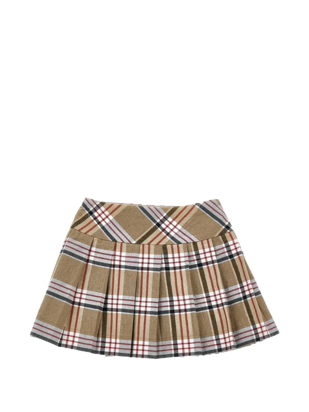 Philosophy Di Lorenzo Serafini Kids Geruite plooirok Beige