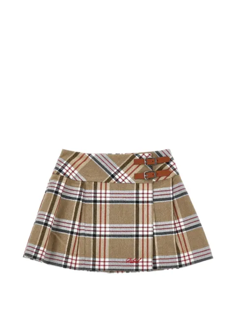 Philosophy Di Lorenzo Serafini Kids check-pattern pleated skirt