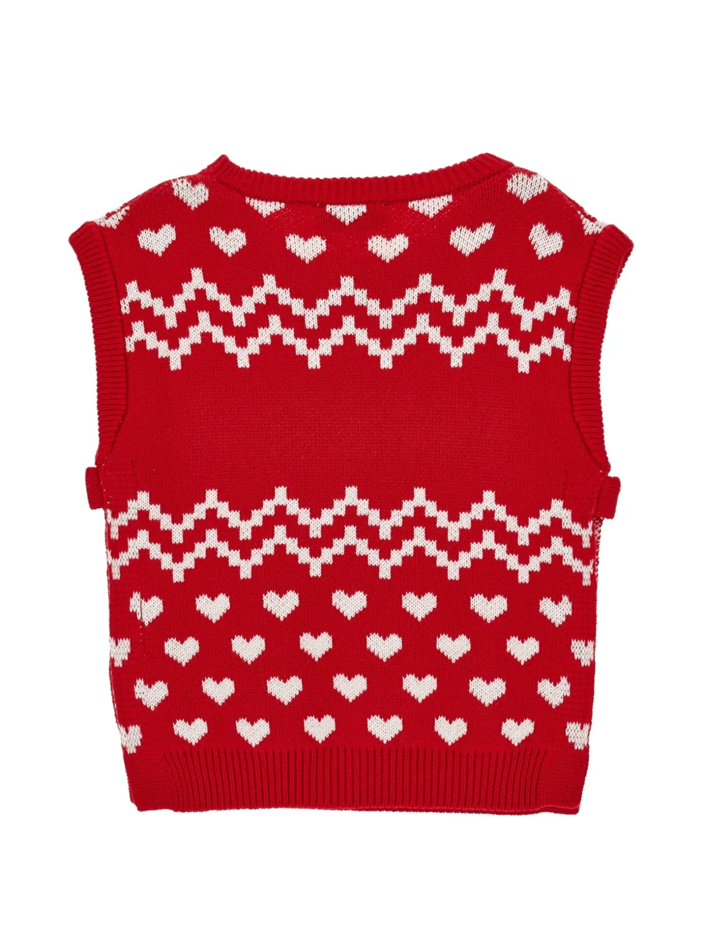 Philosophy Di Lorenzo Serafini Kids Intarsia gebreide spencer met hartpatroon Rood
