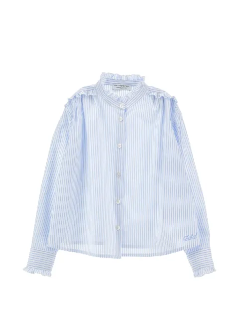 Philosophy Di Lorenzo Serafini Kids ruffle-trimmed striped shirt
