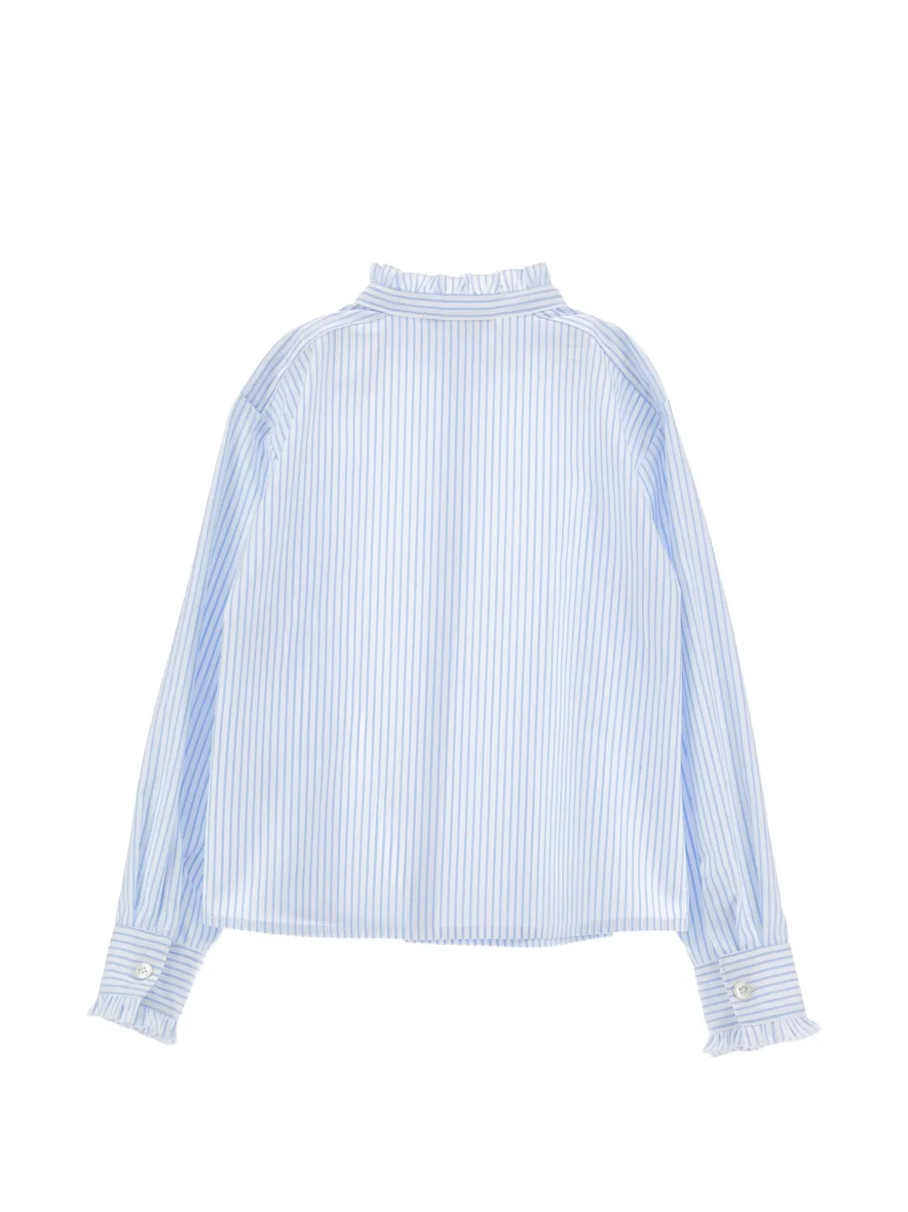Philosophy Di Lorenzo Serafini Kids Gestreept shirt met ruches afwerking Wit