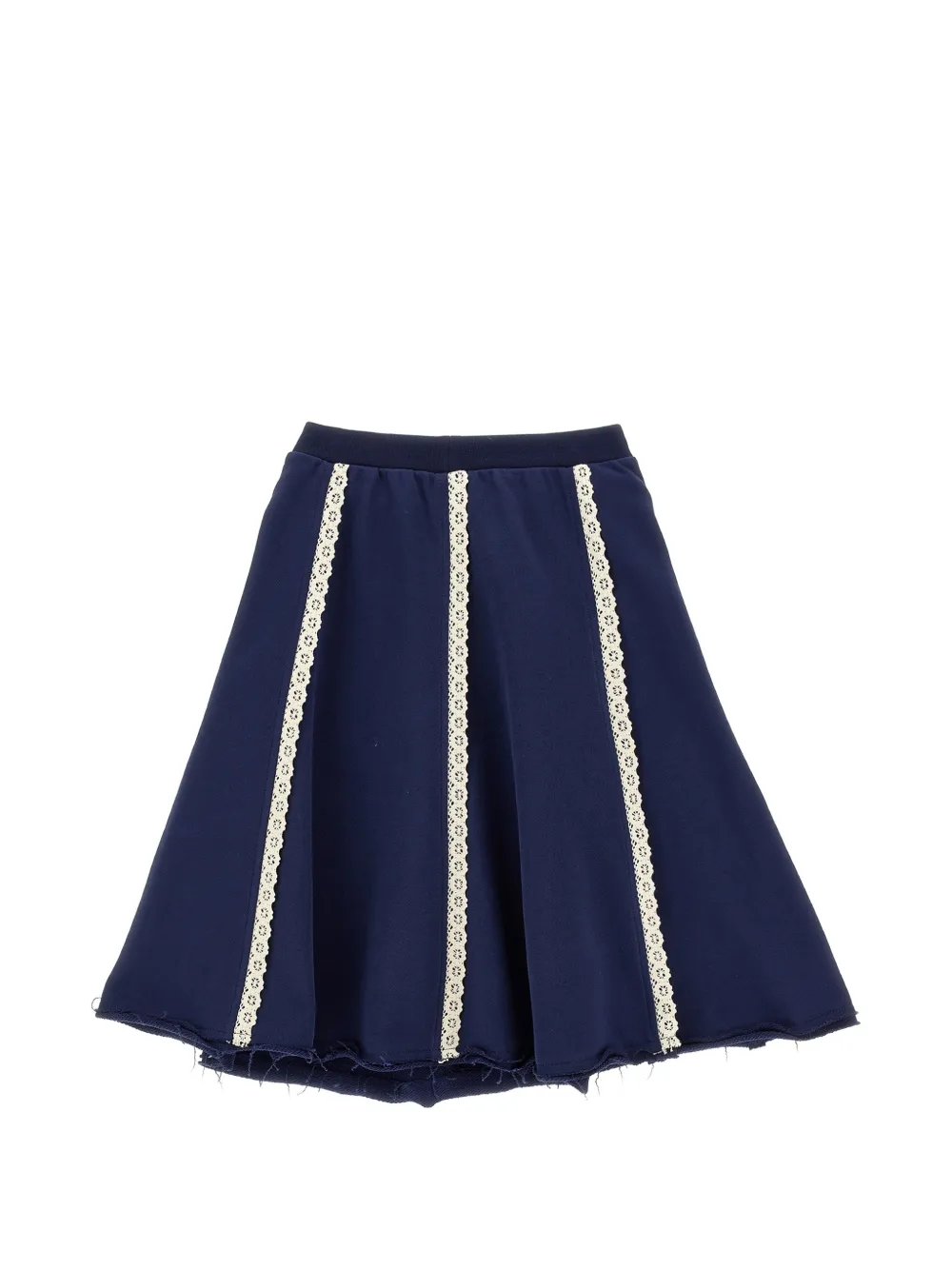 Philosophy Di Lorenzo Serafini Kids Rok met afwerking van kant en gerafelde afwerking Blauw