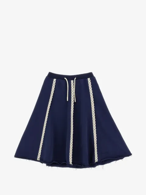 Philosophy Di Lorenzo Serafini Kids lace-trim raw-edge skirt