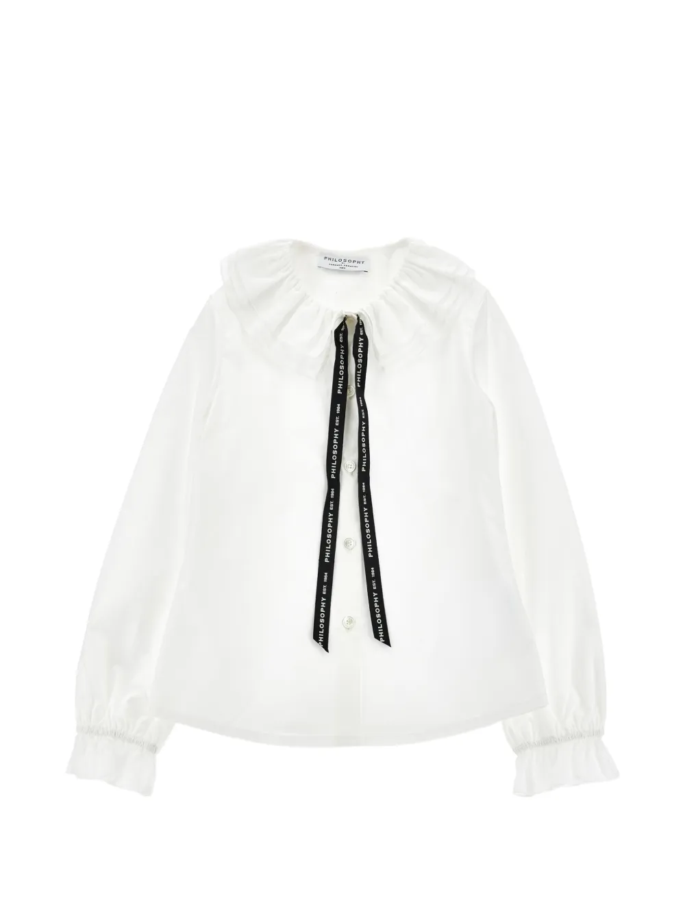 Philosophy Di Lorenzo Serafini Kids Blusa con ruches - Bianco