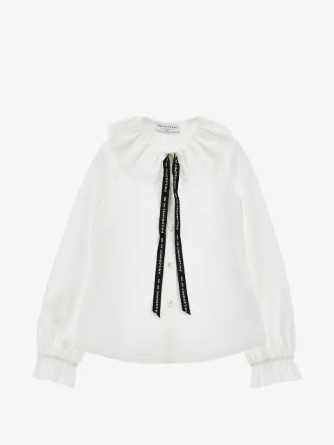 Philosophy Di Lorenzo Serafini Kids blusa con volantes en el cuello