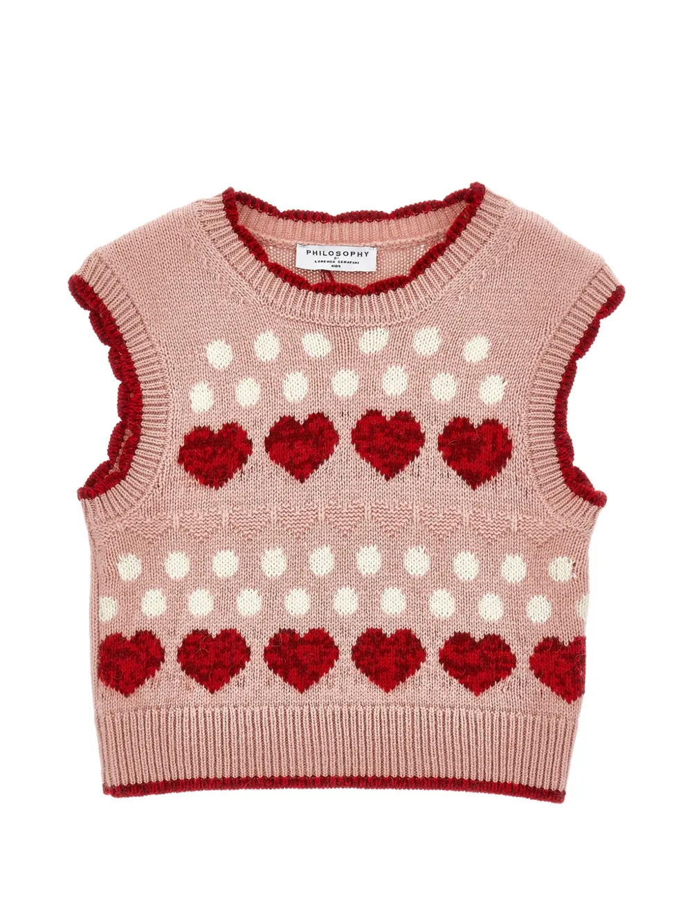 Philosophy Di Lorenzo Serafini Kids Canotta con intarsio a cuore - Rosa