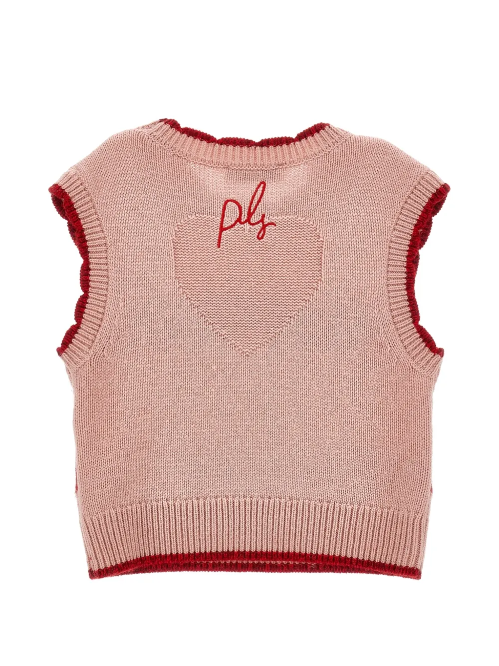 Philosophy Di Lorenzo Serafini Kids Gebreide spencer met hart intarsia Roze
