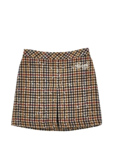 Philosophy Di Lorenzo Serafini Kids falda con motivo de cuadros y logo bordado