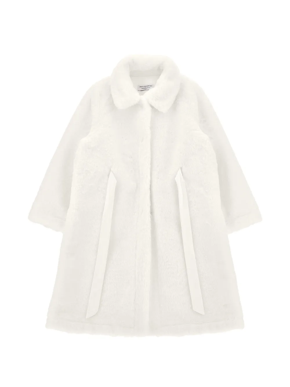 Philosophy Di Lorenzo Serafini Kids Jas van imitatiebont met strikdetail Wit