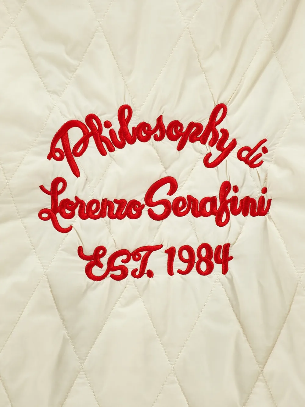 Philosophy Di Lorenzo Serafini Kids Gewatteerd jack met geborduurd logo Beige