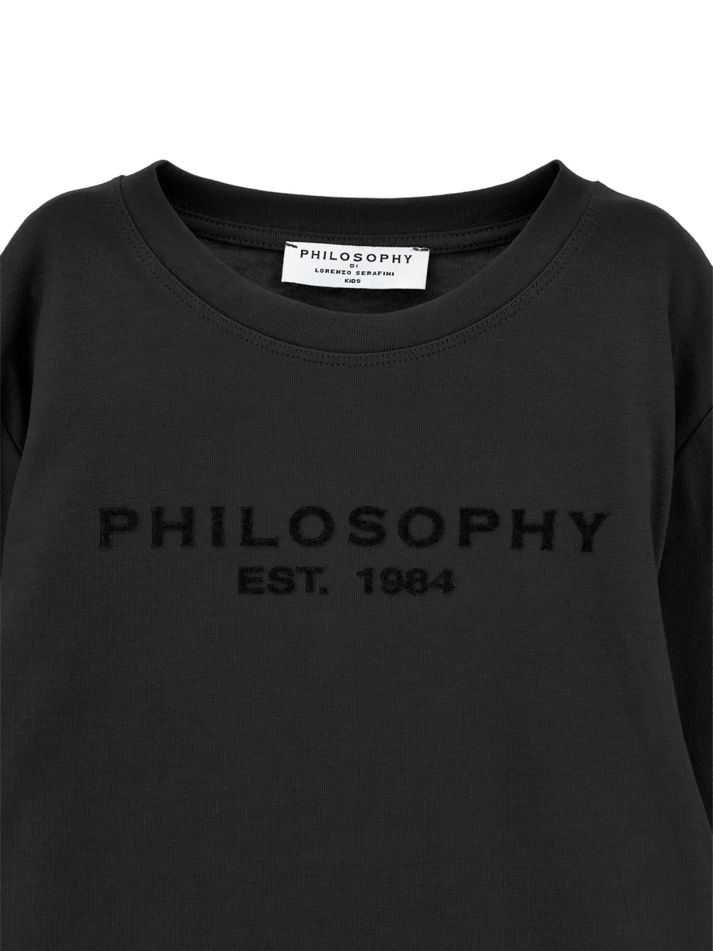 Philosophy Di Lorenzo Serafini Kids Sweater met geborduurd logo Zwart