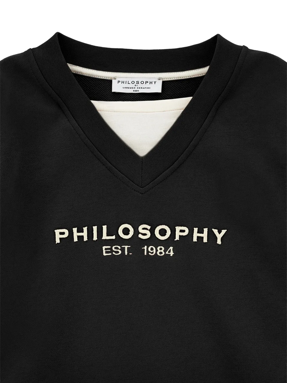Philosophy Di Lorenzo Serafini Kids Trui met gelaagd effect en strikdetail Zwart