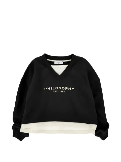 Philosophy Di Lorenzo Serafini Kids suéter con efecto a capas y detalle de moño