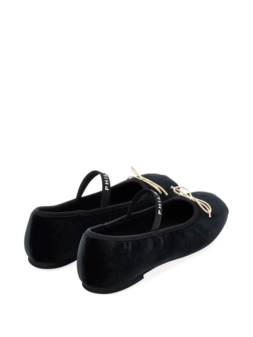 Philosophy Di Lorenzo Serafini Kids Ballerina's met strikdetail en logobandje Zwart