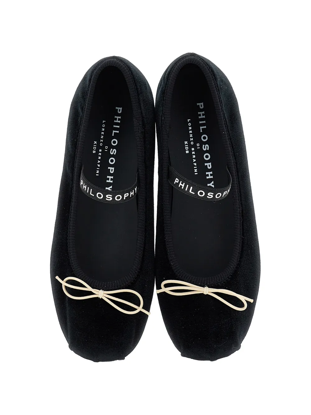 Philosophy Di Lorenzo Serafini Kids Ballerina's met strikdetail en logobandje Zwart