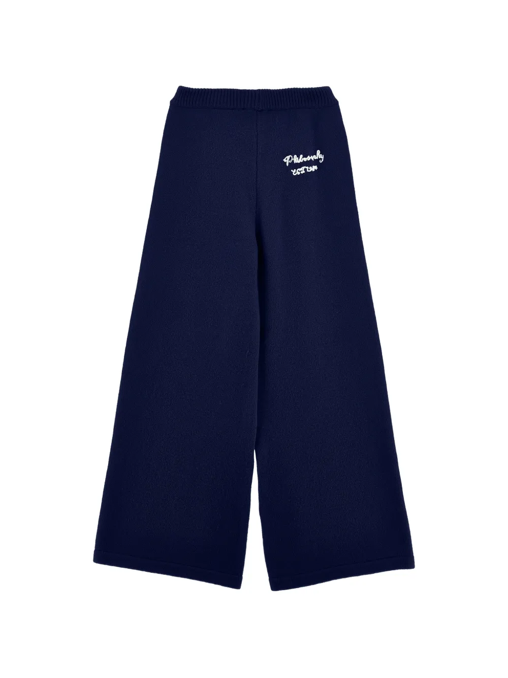 Philosophy Di Lorenzo Serafini Kids Pantaloni in maglia con logo ricamato - Blu