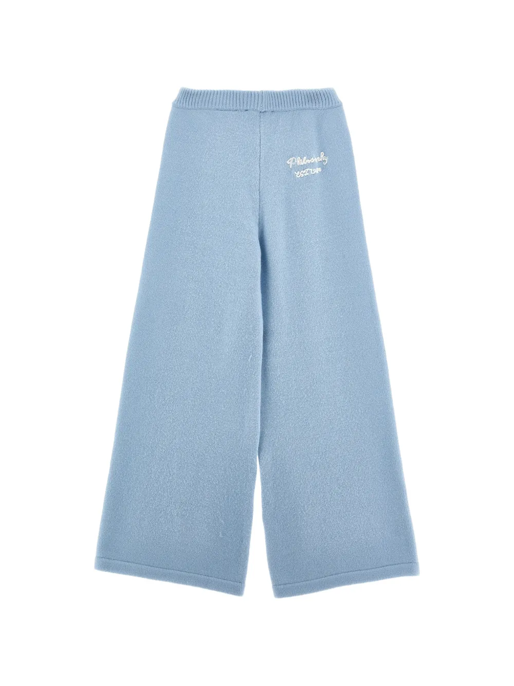 Philosophy Di Lorenzo Serafini Kids Pantaloni in maglia con logo ricamato - Blu