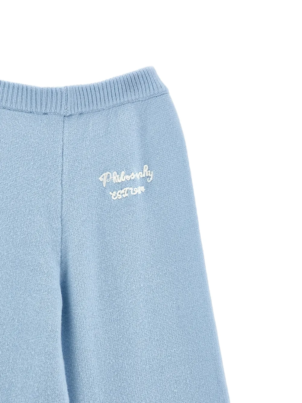 Philosophy Di Lorenzo Serafini Kids Broek met geborduurd logo Blauw