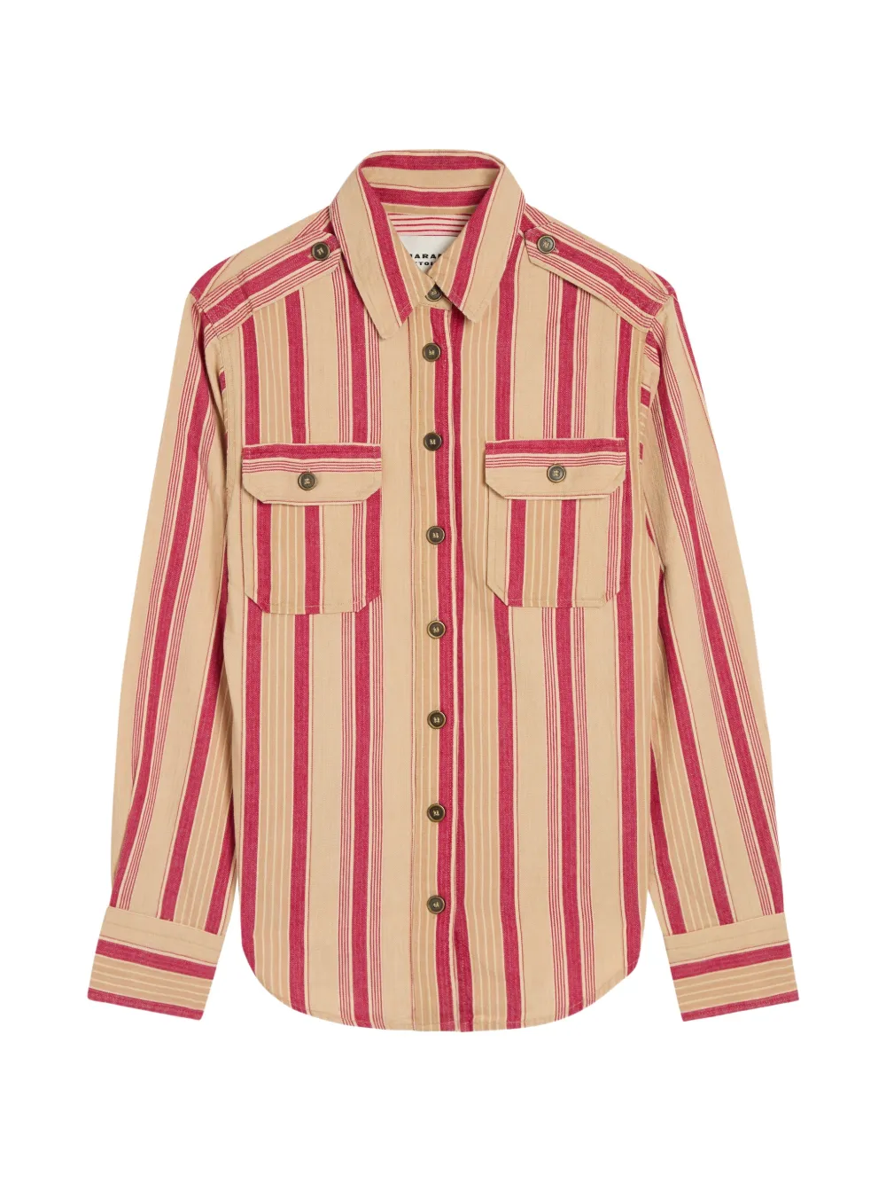 MARANT ÉTOILE Camicia Gelva a righe - Toni neutri