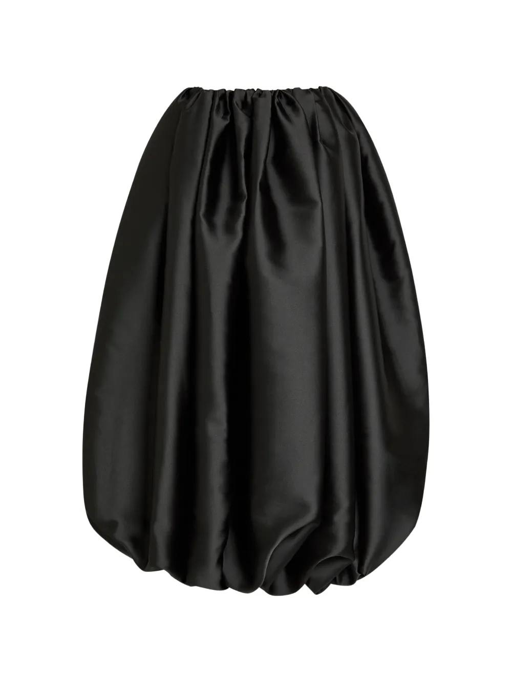 CALVIN KLEIN COLLECTION gathered bubble midi skirt - Nero