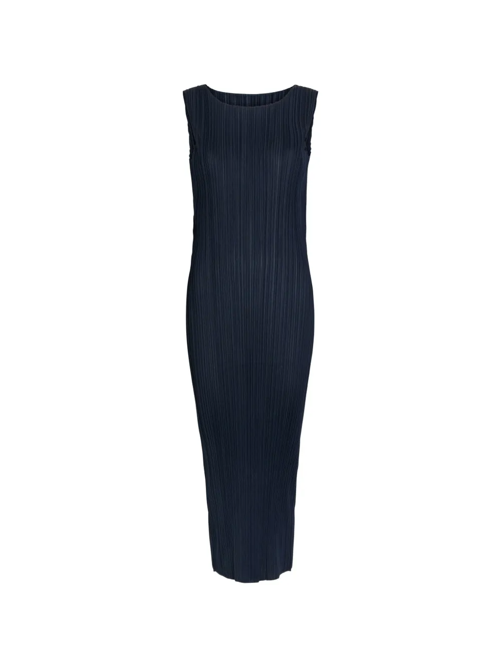 Issey Miyake pleated sleeveless maxi dress - Blau