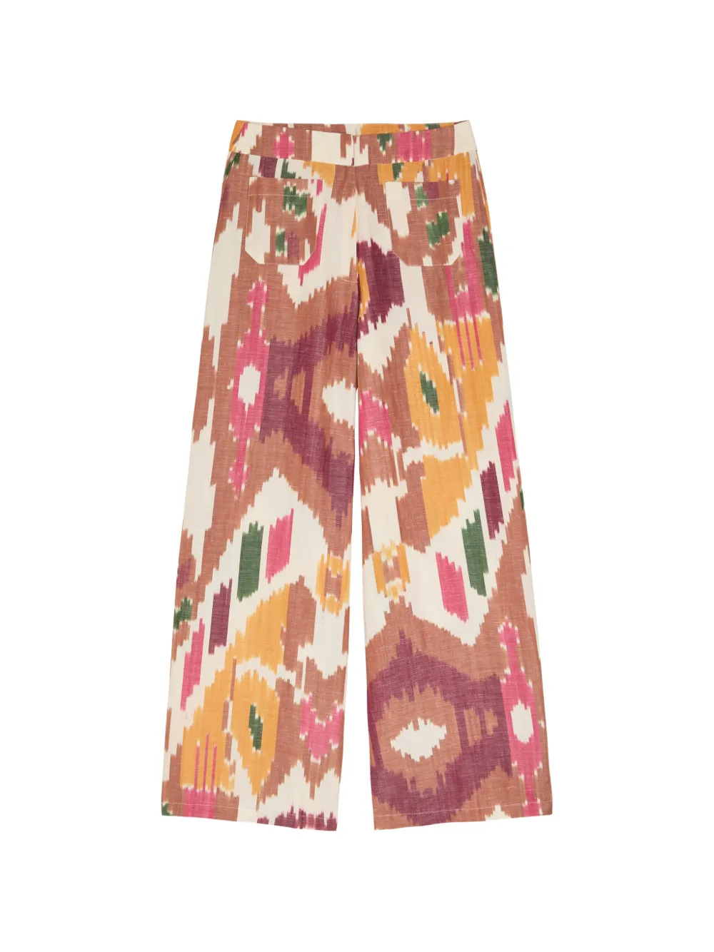Emporio Sirenuse ikat-print wide-leg trousers - Rosa
