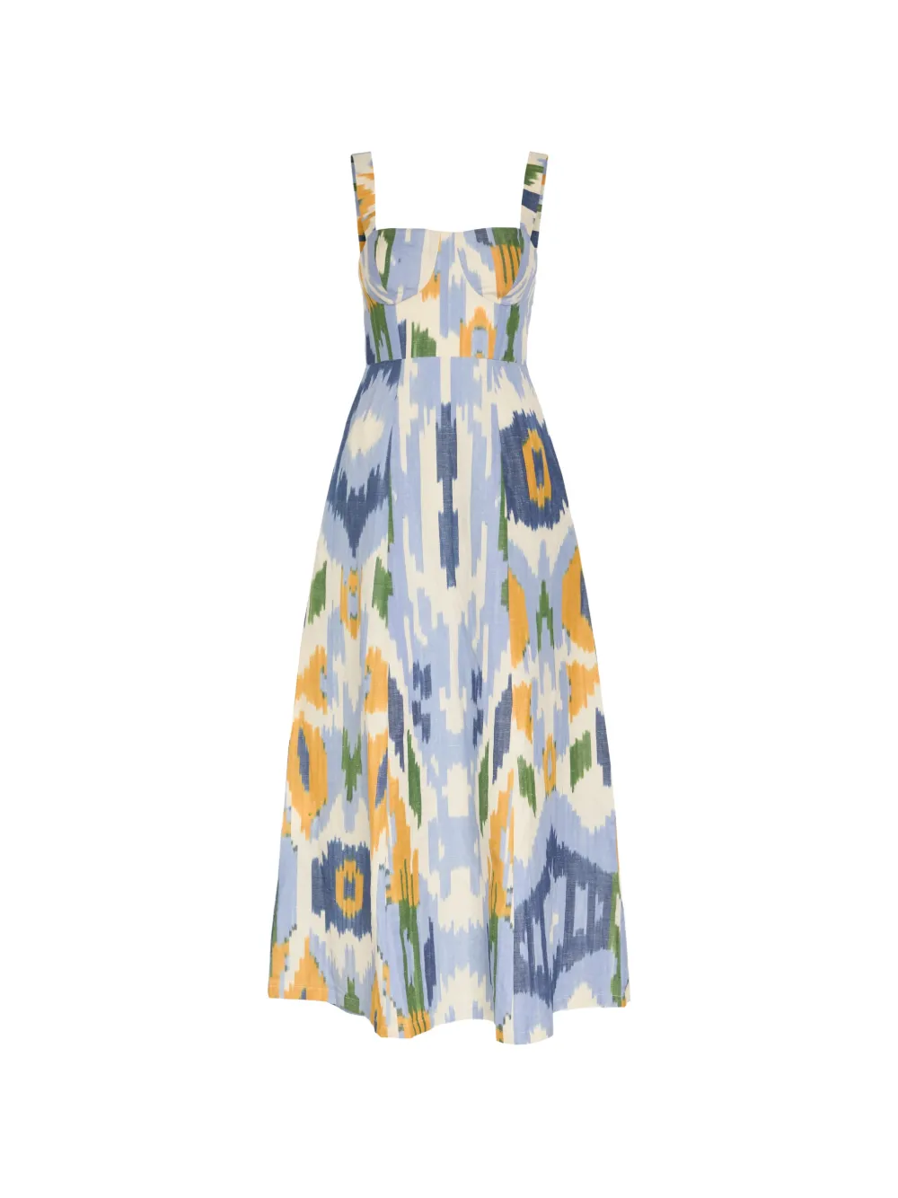 Emporio Sirenuse ikat-print sleeveless maxi dress - Blu
