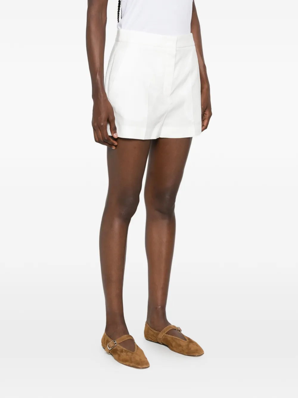 FENDI Geplooide shorts Wit