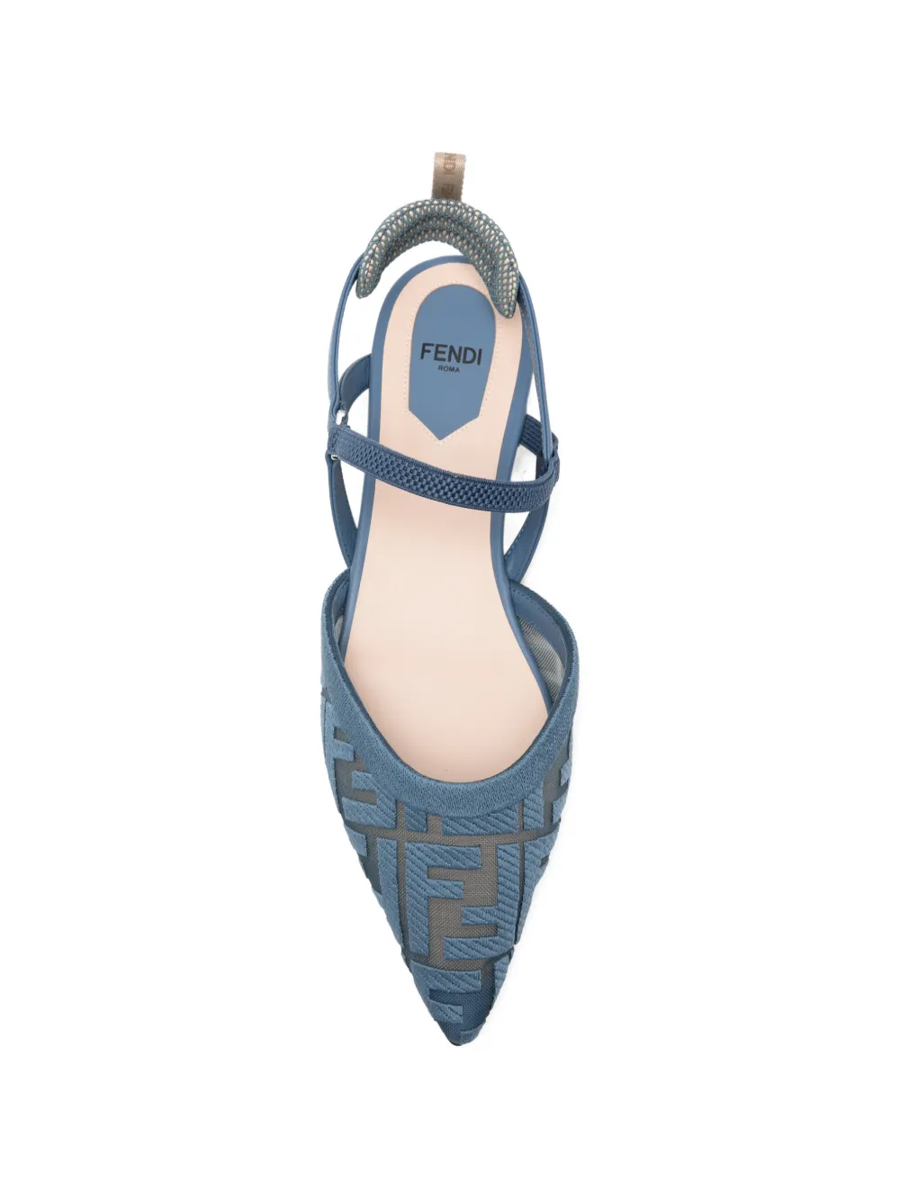 FENDI FF-motif slingback pumps flats Blauw