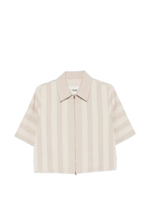 FENDI striped short-sleeve jacket