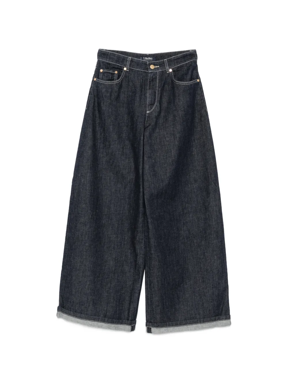 'S Max Mara wide-leg turn-up jeans - Blau